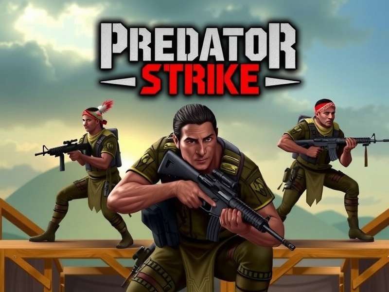 Predator Strike Game Banner showing Indian soldiers in action