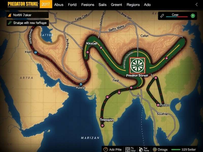 Predator Strike Delhi Bazaar map with marked strategic positions